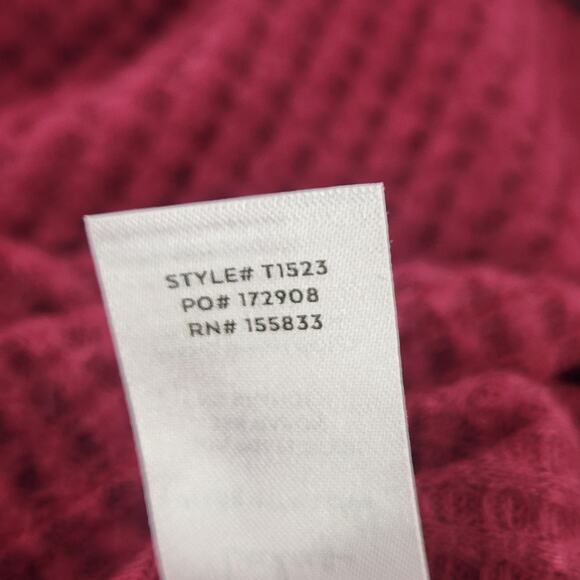 Lulus Cuddly Couture Waffle Knit Mock Neck Top Sweater Size Small Burgundy Luxe - Picture 7 of 9
